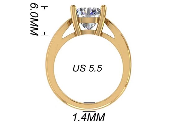 Hand setting 14K Solid Gold Jewellery , Round Cut 2.7ct Natural Solitaire Diamond Rings
