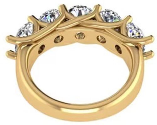 Oval Brilliant Cut 18k Yellow Gold Engagement Ring 6.43x 4.7x3.03mm ODM