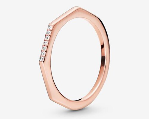 Multifaceted Rose Gold Clicker , real diamond engagement rings 1.2mm×8mm Dimension