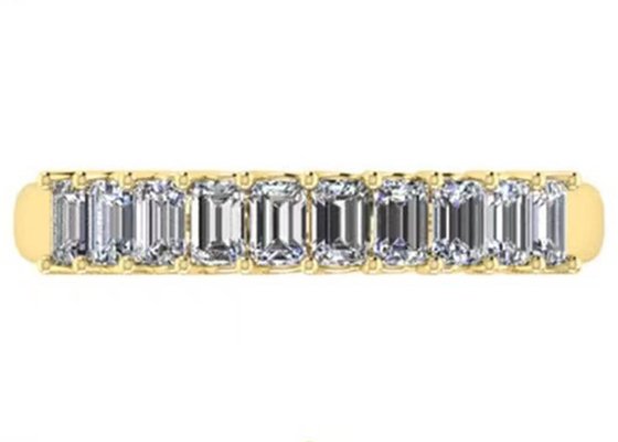 10pcs Diamond 18k Rose Gold Ring 3.0×2.0mm EM Cut for Anniversary