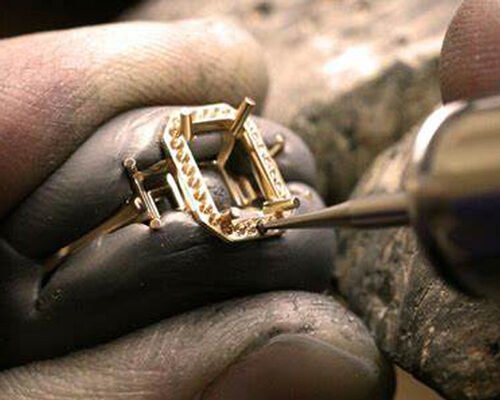 Two Tone 0.80ct Semi Mount Jewelry Ring 14K Gold Material ODM For Engagement