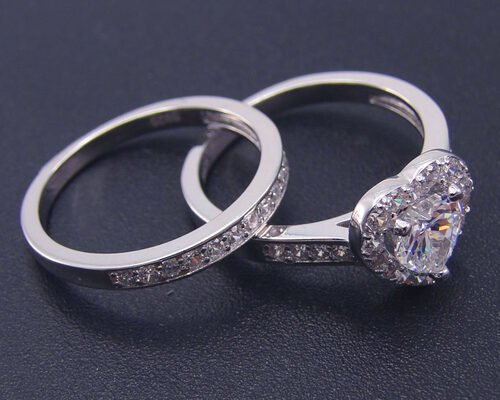 Brilliant Cut 1 Carat Heart Diamond Ring 1pcs 6.5MM Stone Size