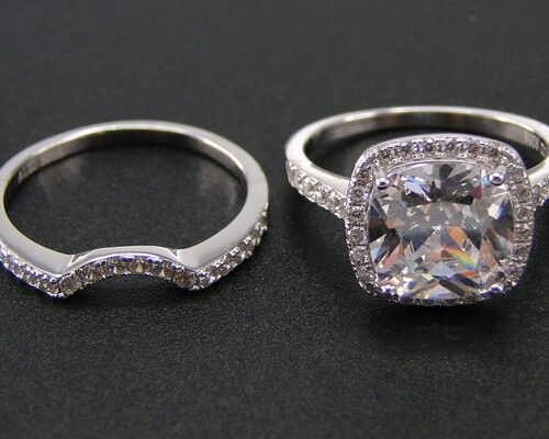 Halo 1.0ct Diamond Engagement Wedding Rings 53PCS Prong Setting Type
