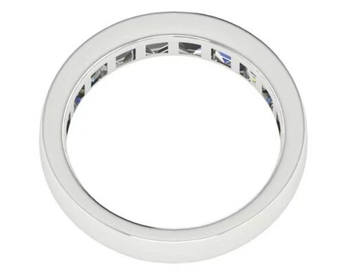 EM Cut Round White Gold Engagement Rings , 18k White Gold And Diamond Ring 3.0×2.3mm