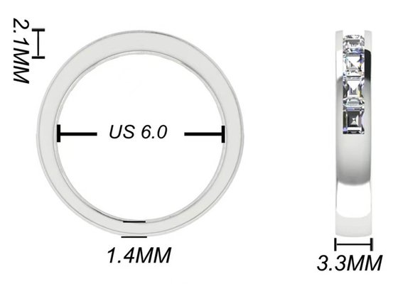 EM Cut Round White Gold Engagement Rings , 18k White Gold And Diamond Ring 3.0×2.3mm
