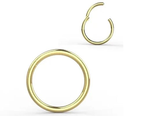 Hinged Segment 18K Gold Nose Piercing Classic 6-12mm Dimension