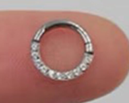 14G 16G 14k Gold Clicker Piercing For Nose Septum 6mm 10mm Size