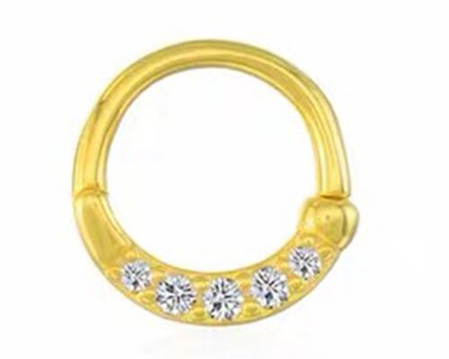 Eternity Hoop 14K Gold Clicker Piercing OEM ODM for Nose Septum