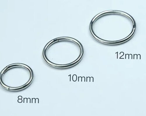 Periceing White Gold Clicker , 14k Gold Hoop Earrings OEM ODM for Anniversary