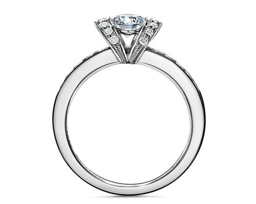 0.78ct Engagement Wedding Ring Set 14K White Solid Gold Round Cut 3MM