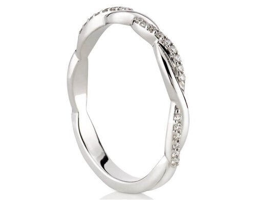 14K White Gold Real Diamond Jewellery Ring 0.3ct Round Cut ODM For Engagement