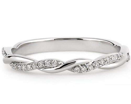 14K White Gold Real Diamond Jewellery Ring 0.3ct Round Cut ODM For Engagement