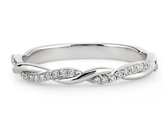 14K White Gold Real Diamond Jewellery Ring 0.3ct Round Cut ODM For Engagement