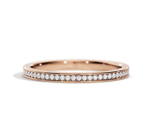 Half Eternity 9K Gold Ring Stacking 0.36ct Weight for Anniversary
