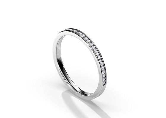 Half Eternity 9K Gold Ring Stacking 0.36ct Weight for Anniversary
