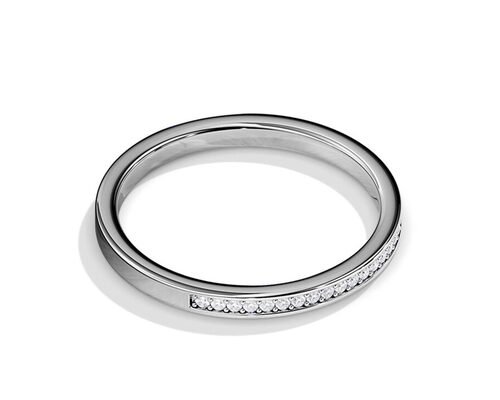 Half Eternity 9K Gold Ring Stacking 0.36ct Weight for Anniversary