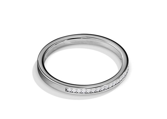 Half Eternity 9K Gold Ring Stacking 0.36ct Weight for Anniversary