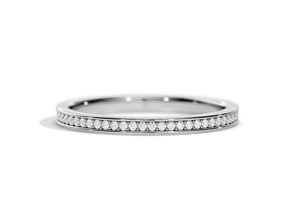 Half Eternity 9K Gold Ring Stacking 0.36ct Weight for Anniversary