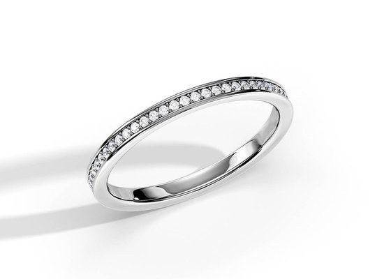 Half Eternity 9K Gold Ring Stacking 0.36ct Weight for Anniversary