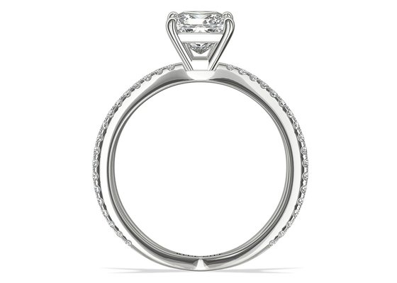 0.1ct RD3.0MM Promise Engagement And Wedding Ring Set 3.21g Weight