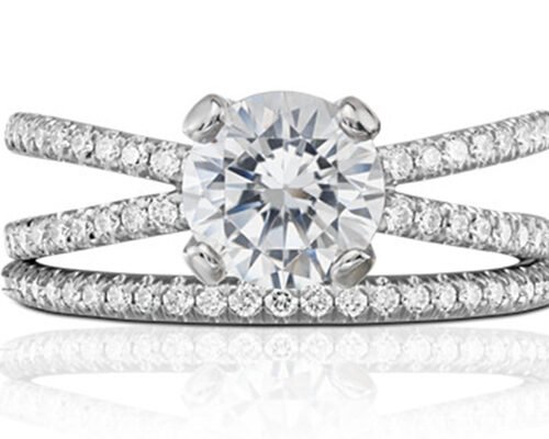 0.1ct RD3.0MM Promise Engagement And Wedding Ring Set 3.21g Weight