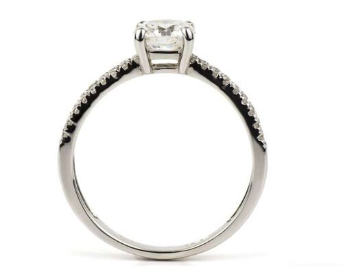 0.1ct Diamond 14K Solid Gold Jewellery Round Cut 3.21g Weight for Engagement
