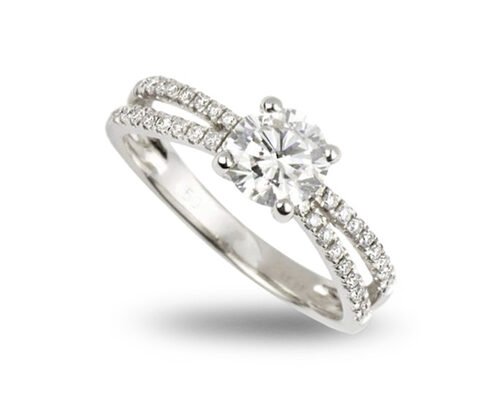 0.1ct Diamond 14K Solid Gold Jewellery Round Cut 3.21g Weight for Engagement