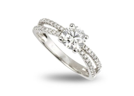 0.1ct Diamond 14K Solid Gold Jewellery Round Cut 3.21g Weight for Engagement