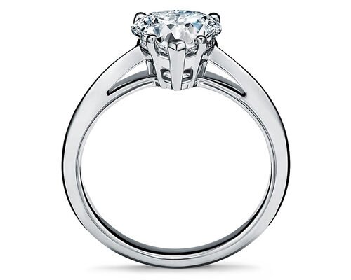 14K White Gold Heart Shaped Diamond Engagement Ring 0.6ct OEM ODM