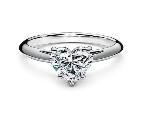 14K White Gold Heart Shaped Diamond Engagement Ring 0.6ct OEM ODM