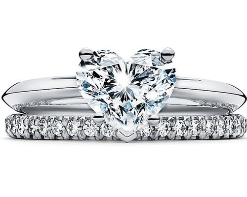 14K White Gold Heart Shaped Diamond Engagement Ring 0.6ct OEM ODM