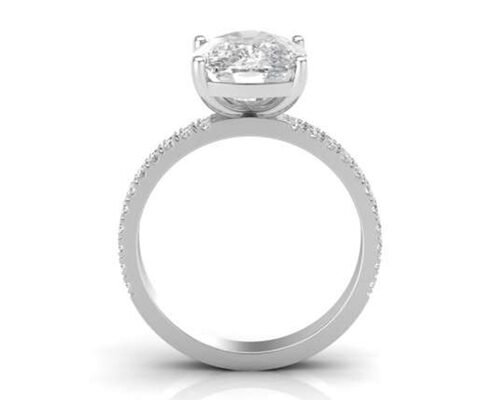 6×8MM 14K Solid Gold Jewellery 20pcs With Oval 1.5ct Diamond