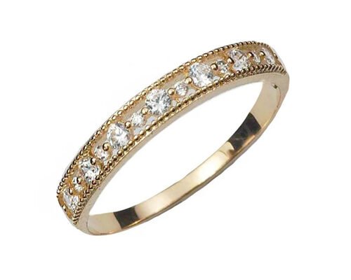 Filigree Style Real Diamond Jewellery Ring Round Cut 2.5mm 1.3mm Size