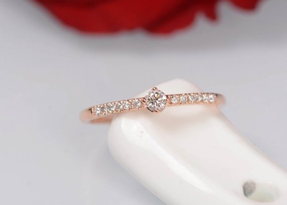 4mm Real Diamond Jewellery ring 0.25ct Weight Round Cut for Anniversary  OEM
