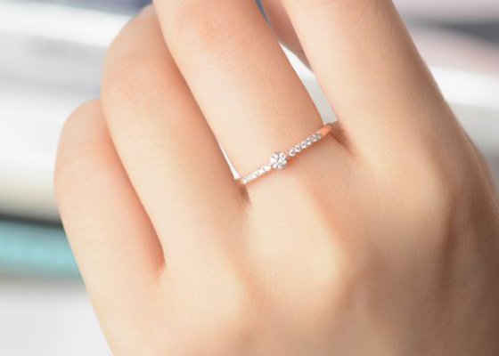 4mm Real Diamond Jewellery ring 0.25ct Weight Round Cut for Anniversary  OEM