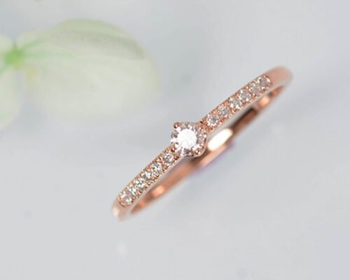4mm Real Diamond Jewellery ring 0.25ct Weight Round Cut for Anniversary  OEM