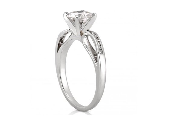Princess Cut Real Diamond Jewellery Ring Twisted Rope Style 6×6mm Size OEM