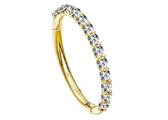 Hoop Shape 16g Gold Cartilage Earrings 1.2×8mm Size for Wedding
