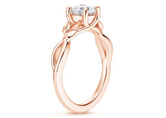 OEM Heart Shape Moissanite Ring , 5.5mm 9k Rose Gold Ring 0.6 Carat