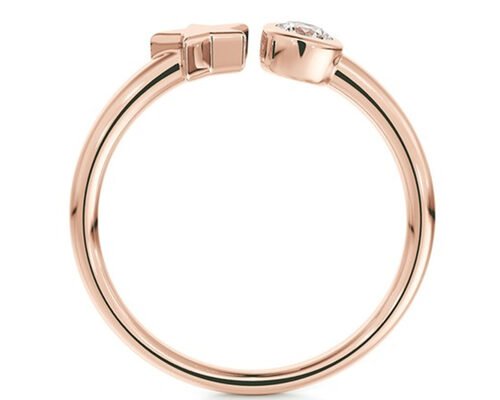 3.5mm Round Moissanite Ring , 0.16 Carat 9k Gold Wedding Ring ODM