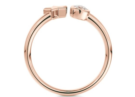 3.5mm Round Moissanite Ring , 0.16 Carat 9k Gold Wedding Ring ODM