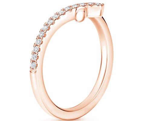 9K Rose Gold Moissanite Engagement Rings 1.3mm 0.14Carat Round Shape