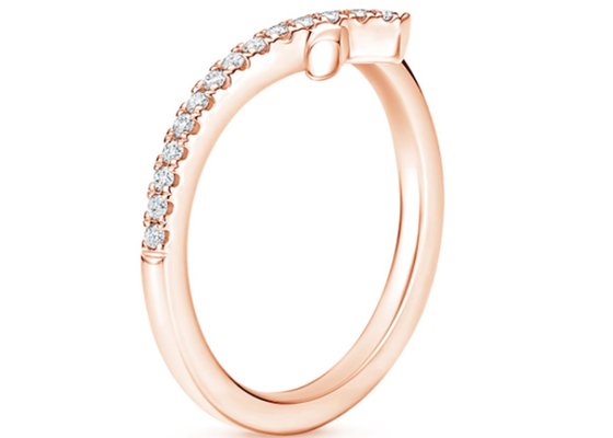 9K Rose Gold Moissanite Engagement Rings 1.3mm 0.14Carat Round Shape