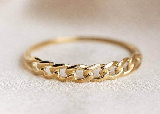 Stacking 9K Gold Ring 2.0MM Dimension Prong Hand Setting Type OEM