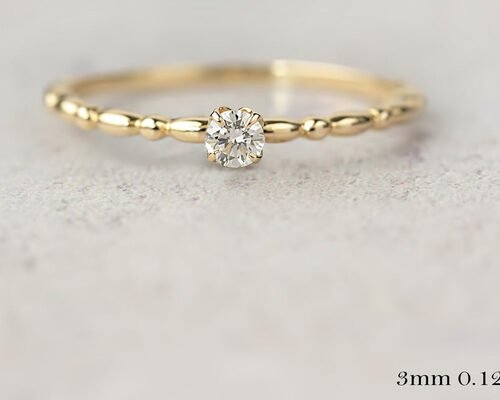 6MM Gold Ring With Solitaire Diamond , 0.8ct Moissanite Diamond Rings ODM