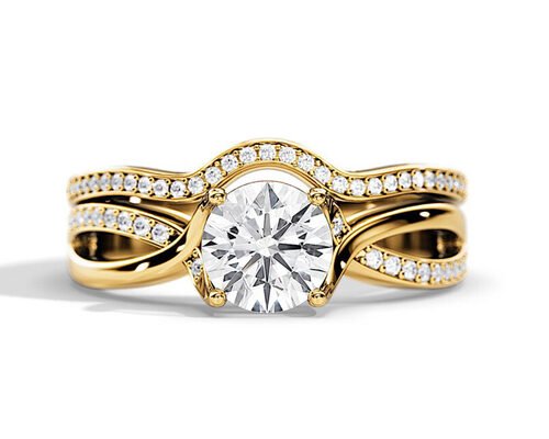 1.25ct Rose Gold Moissanite Engagement Rings VS1 SI1 SI2 Average Color