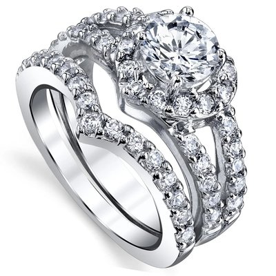 Round Brilliant Cut Heart Shaped Diamond Engagement Ring 0.46CT OEM