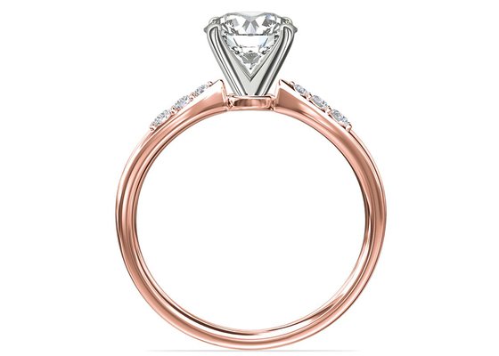 Claw Setting 9K Silver Ring With 3.6ct Round Cut Lab Diamond