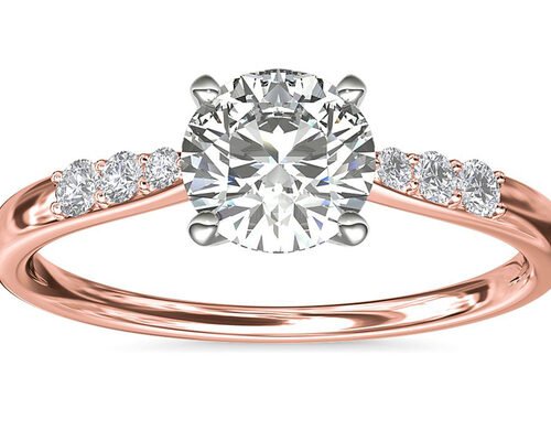 Claw Setting 9K Silver Ring With 3.6ct Round Cut Lab Diamond