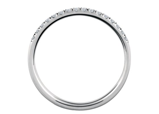 Dainty 1.3mm 9k Silver Ring 925 Silver Material With 0.16Carat Moissanite